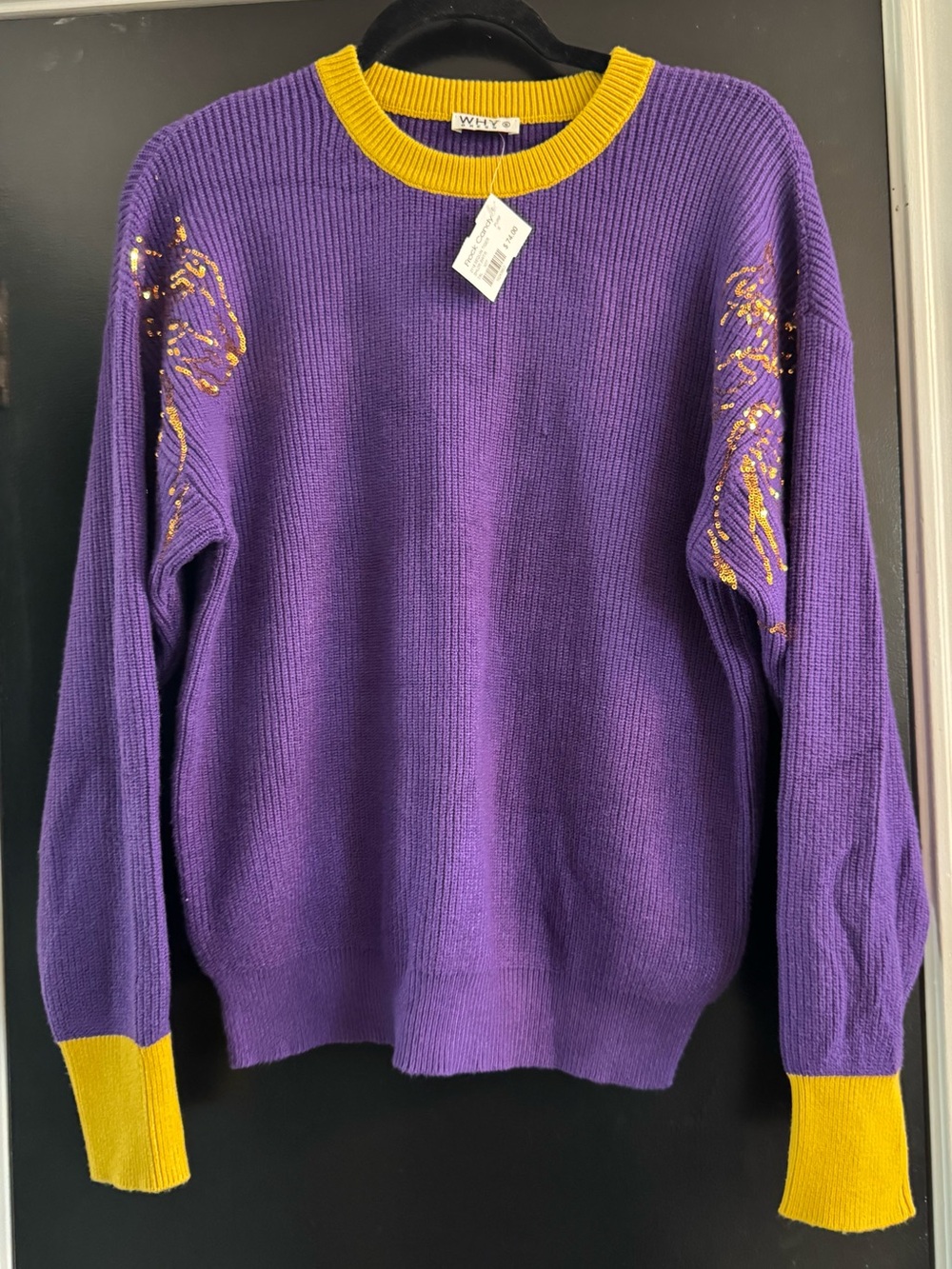 Sequined tiger sweater